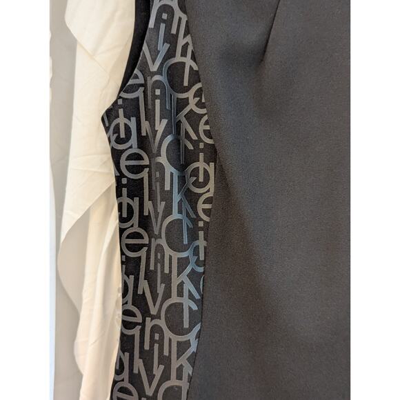 Calvin Klein Black Size 4 Sleeveless Scoop Neck Sheath Dress w/Side Logo Details - Picture 5 of 16